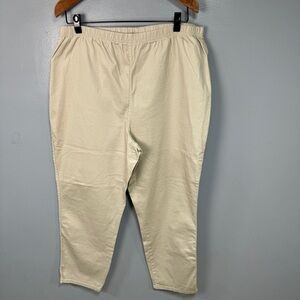 Avenue Plus Pull On Chino Khaki Pants sz 3X 22/24 # E10